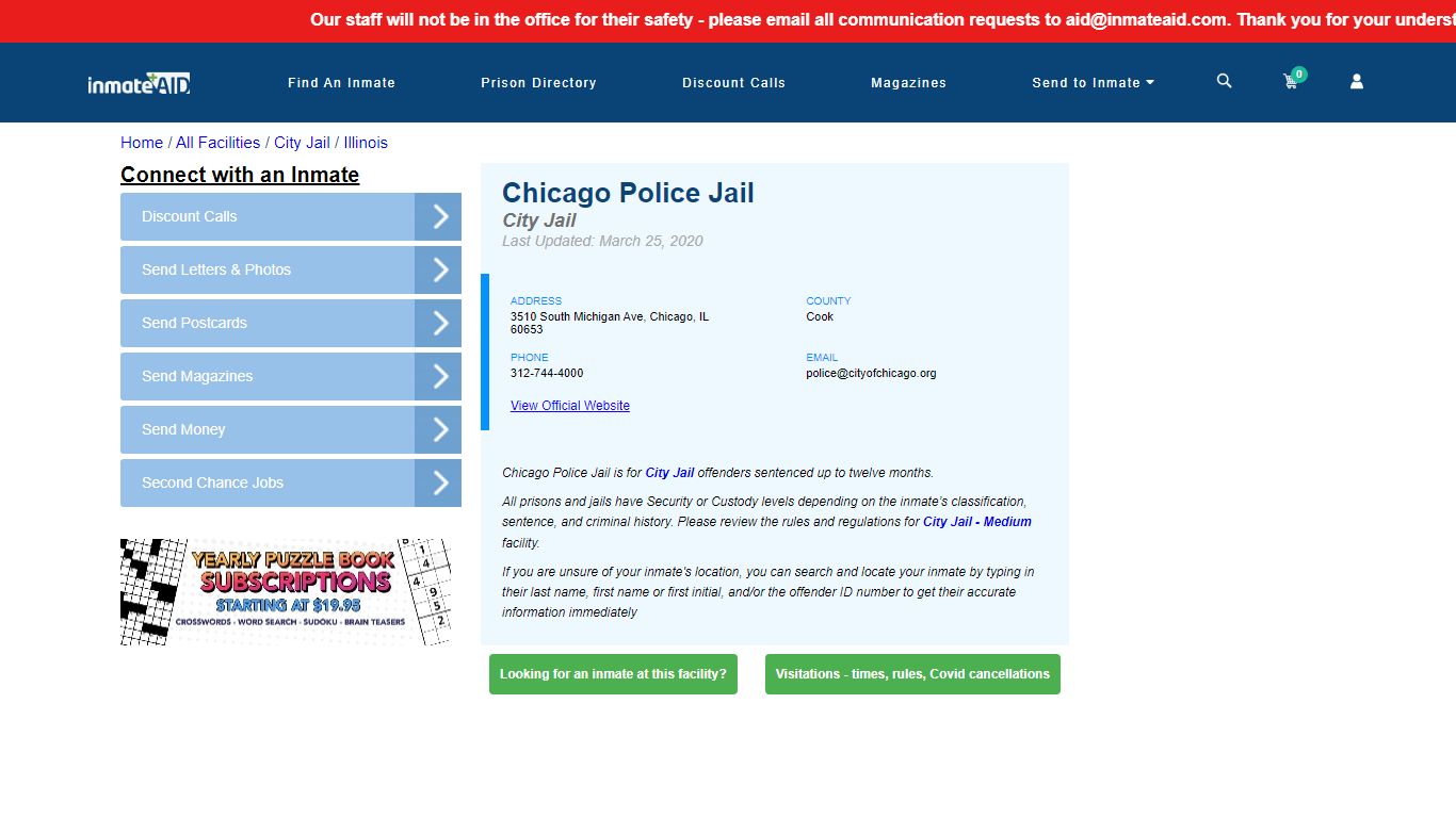 Chicago Police Jail | Inmate Locator