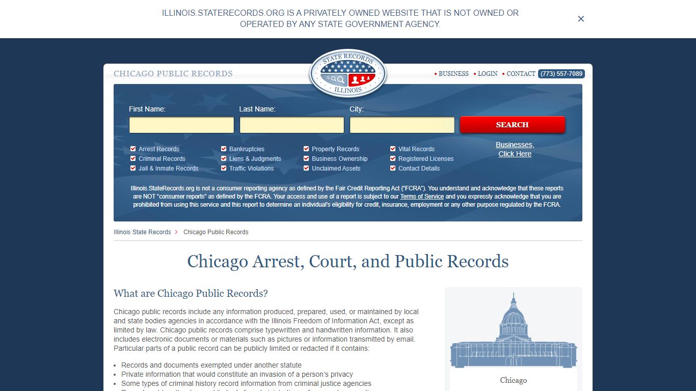 Chicago Arrest and Public Records | Illinois.StateRecords.org